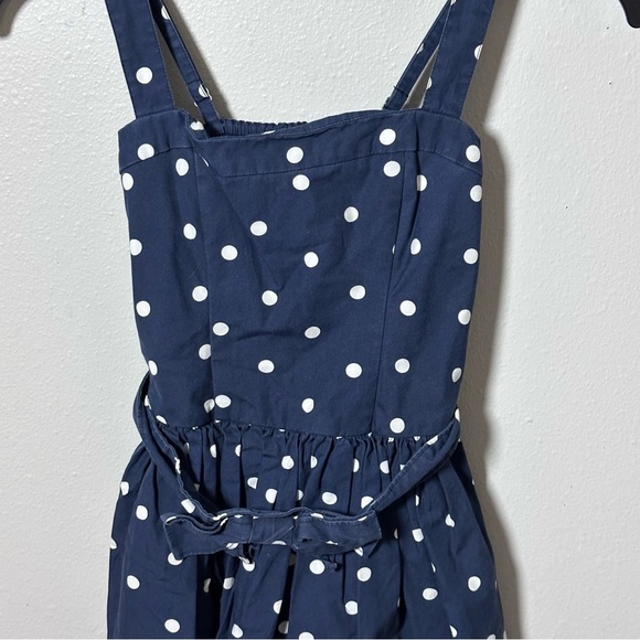 Abercrombie Kids Girl Polka Dot Navy Blue Dress size L - Picture 3 of 8